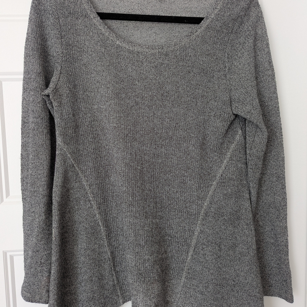 Gray Knit Long Sleeve Sweater Mahée Size Large L Quiet Luxury